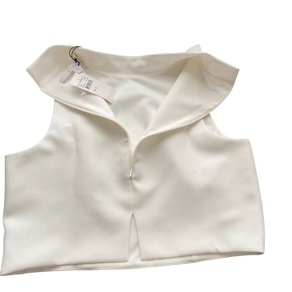 Black Halo Porcelain Juma Suit Top Only Sleeveless Cropped Mock Neck (8) - Picture 16 of 16